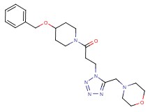 4-[(1-{3-[4-(benzyloxy)-1-piperidinyl]-3-oxopropyl}-1H-tetrazol-5-yl)methyl]morpholine