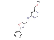 6-(methoxymethyl)-N-[(2-phenyl-1,3-oxazol-4-yl)methyl]pyrimidin-4-amine