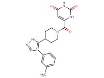 6-({4-[4-(3-methylphenyl)-1H-pyrazol-5-yl]piperidin-1-yl}carbonyl)pyrimidine-2,4(1H,3H)-dione