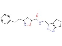 3-(2-phenylethyl)-N-(1,4,5,6-tetrahydrocyclopenta[c]pyrazol-3-ylmethyl)-4,5-dihydro-5-isoxazolecarboxamide