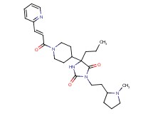 3-[2-(1-methyl-2-pyrrolidinyl)ethyl]-5-propyl-5-{1-[(2E)-3-(2-pyridinyl)-2-propenoyl]-4-piperidinyl}-2,4-imidazolidinedione