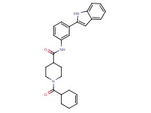 1-(3-cyclohexen-1-ylcarbonyl)-N-[3-(1H-indol-2-yl)phenyl]-4-piperidinecarboxamide