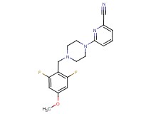 6-[4-(2,6-difluoro-4-methoxybenzyl)piperazin-1-yl]pyridine-2-carbonitrile
