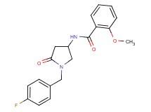 N-[1-(4-fluorobenzyl)-5-oxo-3-pyrrolidinyl]-2-methoxybenzamide