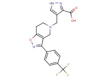4-{[3-[4-(trifluoromethyl)phenyl]-6,7-dihydroisoxazolo[4,5-c]pyridin-5(4H)-yl]methyl}-1H-pyrazole-3-carboxylic acid
