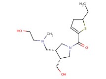 2-[{[(3R*,4R*)-1-[(5-ethyl-2-thienyl)carbonyl]-4-(hydroxymethyl)pyrrolidin-3-yl]methyl}(methyl)amino]ethanol