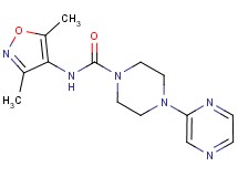 N-(3,5-dimethylisoxazol-4-yl)-4-pyrazin-2-ylpiperazine-1-carboxamide