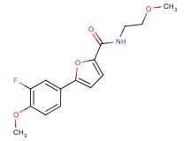 5-(3-fluoro-4-methoxyphenyl)-N-(2-methoxyethyl)-2-furamide