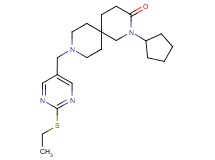 2-cyclopentyl-9-{[2-(ethylthio)pyrimidin-5-yl]methyl}-2,9-diazaspiro[5.5]undecan-3-one
