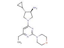 rel-(3R,4S)-4-cyclopropyl-1-[6-ethyl-2-(4-morpholinyl)-4-pyrimidinyl]-3-pyrrolidinamine dihydrochloride