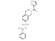 N-(1-phenylethyl)-2-(1H-pyrazol-3-ylcarbonyl)-1,2,3,4-tetrahydroisoquinoline-7-sulfonamide