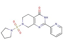 2-pyridin-2-yl-7-(pyrrolidin-1-ylsulfonyl)-5,6,7,8-tetrahydropyrido[3,4-d]pyrimidin-4(3H)-one