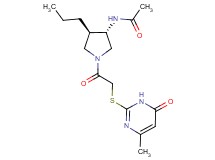 N-((3S*,4R*)-1-{[(4-methyl-6-oxo-1,6-dihydropyrimidin-2-yl)thio]acetyl}-4-propylpyrrolidin-3-yl)acetamide