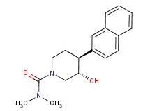 (3S*,4S*)-3-hydroxy-N,N-dimethyl-4-(2-naphthyl)piperidine-1-carboxamide