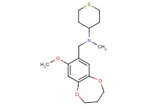 N-[(8-methoxy-3,4-dihydro-2H-1,5-benzodioxepin-7-yl)methyl]-N-methyltetrahydro-2H-thiopyran-4-amine