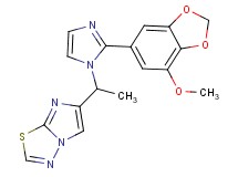 6-{1-[2-(7-methoxy-1,3-benzodioxol-5-yl)-1H-imidazol-1-yl]ethyl}imidazo[2,1-b][1,3,4]thiadiazole