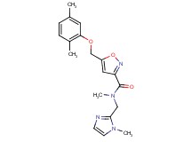 5-[(2,5-dimethylphenoxy)methyl]-N-methyl-N-[(1-methyl-1H-imidazol-2-yl)methyl]-3-isoxazolecarboxamide