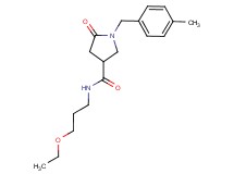 N-(3-ethoxypropyl)-1-(4-methylbenzyl)-5-oxopyrrolidine-3-carboxamide