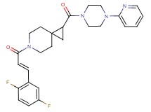 6-[(2E)-3-(2,5-difluorophenyl)-2-propenoyl]-1-{[4-(2-pyridinyl)-1-piperazinyl]carbonyl}-6-azaspiro[2.5]octane