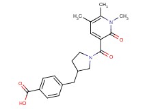 4-({1-[(1,5,6-trimethyl-2-oxo-1,2-dihydropyridin-3-yl)carbonyl]pyrrolidin-3-yl}methyl)benzoic acid