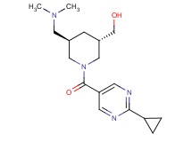 {(3S*,5R*)-1-[(2-cyclopropyl-5-pyrimidinyl)carbonyl]-5-[(dimethylamino)methyl]-3-piperidinyl}methanol