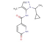 N-[1-(1-cyclopropylethyl)-4-methyl-1H-pyrazol-5-yl]-6-oxo-1,6-dihydropyridine-3-carboxamide