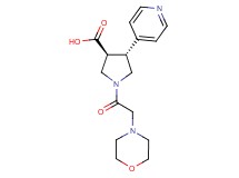 (3S*,4R*)-1-(4-morpholinylacetyl)-4-(4-pyridinyl)-3-pyrrolidinecarboxylic acid