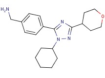 1-{4-[1-cyclohexyl-3-(tetrahydro-2H-pyran-4-yl)-1H-1,2,4-triazol-5-yl]phenyl}methanamine formate