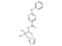 2-anilino-N-[1-(1H-imidazol-1-ylmethyl)-2,2-dimethylpropyl]-5-pyrimidinecarboxamide