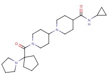 N-cyclopropyl-1'-{[1-(1-pyrrolidinyl)cyclopentyl]carbonyl}-1,4'-bipiperidine-4-carboxamide