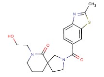 7-(2-hydroxyethyl)-2-[(2-methyl-1,3-benzothiazol-6-yl)carbonyl]-2,7-diazaspiro[4.5]decan-6-one