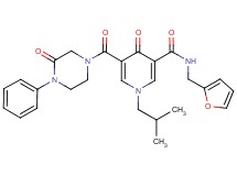 N-(2-furylmethyl)-1-isobutyl-4-oxo-5-[(3-oxo-4-phenyl-1-piperazinyl)carbonyl]-1,4-dihydro-3-pyridinecarboxamide