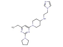 1-(6-ethyl-2-pyrrolidin-1-ylpyrimidin-4-yl)-N-[2-(1H-imidazol-1-yl)ethyl]piperidin-4-amine