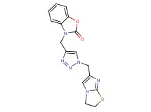 3-{[1-(2,3-dihydroimidazo[2,1-b][1,3]thiazol-6-ylmethyl)-1H-1,2,3-triazol-4-yl]methyl}-1,3-benzoxazol-2(3H)-one