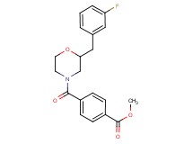 methyl 4-{[2-(3-fluorobenzyl)-4-morpholinyl]carbonyl}benzoate