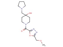 1-{[5-(methoxymethyl)-1,3,4-oxadiazol-2-yl]carbonyl}-4-(pyrrolidin-1-ylmethyl)piperidin-4-ol