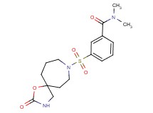 N,N-dimethyl-3-[(2-oxo-1-oxa-3,8-diazaspiro[4.6]undec-8-yl)sulfonyl]benzamide