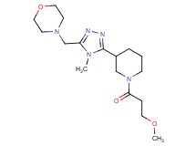 4-({5-[1-(3-methoxypropanoyl)piperidin-3-yl]-4-methyl-4H-1,2,4-triazol-3-yl}methyl)morpholine