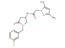 2-(3,5-dimethyl-1H-pyrazol-1-yl)-N-[1-(3-fluorobenzyl)-5-oxo-3-pyrrolidinyl]acetamide