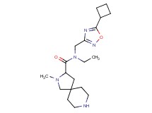 N-[(5-cyclobutyl-1,2,4-oxadiazol-3-yl)methyl]-N-ethyl-2-methyl-2,8-diazaspiro[4.5]decane-3-carboxamide