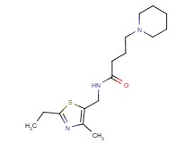 N-[(2-ethyl-4-methyl-1,3-thiazol-5-yl)methyl]-4-(1-piperidinyl)butanamide