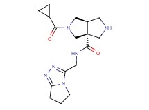 (3aR*,6aR*)-2-(cyclopropylcarbonyl)-N-(6,7-dihydro-5H-pyrrolo[2,1-c][1,2,4]triazol-3-ylmethyl)hexahydropyrrolo[3,4-c]pyrrole-3a(1H)-carboxamide