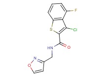 3-chloro-4-fluoro-N-(3-isoxazolylmethyl)-1-benzothiophene-2-carboxamide