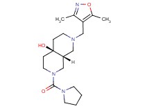 (4aR*,8aR*)-2-[(3,5-dimethylisoxazol-4-yl)methyl]-7-(pyrrolidin-1-ylcarbonyl)octahydro-2,7-naphthyridin-4a(2H)-ol
