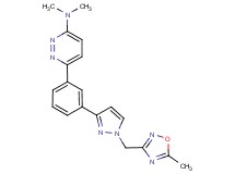 N,N-dimethyl-6-(3-{1-[(5-methyl-1,2,4-oxadiazol-3-yl)methyl]-1H-pyrazol-3-yl}phenyl)-3-pyridazinamine