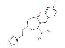 4-(4-fluorobenzyl)-3-isopropyl-1-[2-(1H-pyrazol-4-yl)ethyl]-1,4-diazepan-5-one