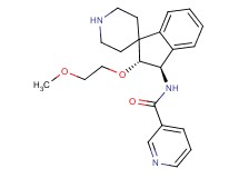 N-[(2R*,3R*)-2-(2-methoxyethoxy)-2,3-dihydrospiro[indene-1,4'-piperidin]-3-yl]nicotinamide