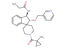 N-[(2R*,3R*)-1'-[(1-methylcyclopropyl)carbonyl]-2-(3-pyridinylmethoxy)-2,3-dihydrospiro[indene-1,4'-piperidin]-3-yl]propanamide