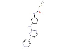 2-(methylthio)-N-((1S*,3S*)-3-{[4-(4-pyridinyl)-2-pyrimidinyl]amino}cyclopentyl)acetamide