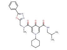 1-cyclohexyl-N'-isobutyl-N-methyl-4-oxo-N-[(5-phenyl-1,3,4-oxadiazol-2-yl)methyl]-1,4-dihydro-3,5-pyridinedicarboxamide